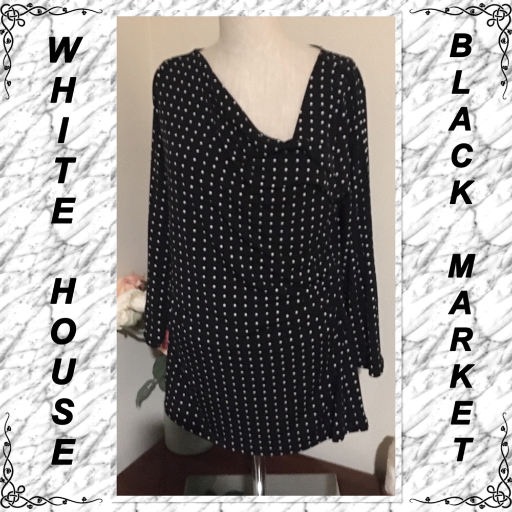 WHBM asymetric neckline knit top